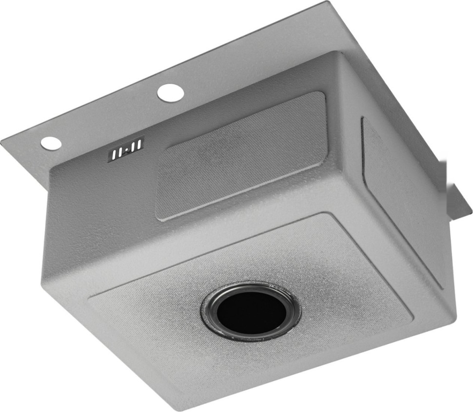 Кухонная мойка Saniteco 5045 Nano + Spike F9S07000 (хром, с сифоном, дозатором и коландером)