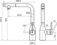 Смеситель Paulmark Vi213105-GM