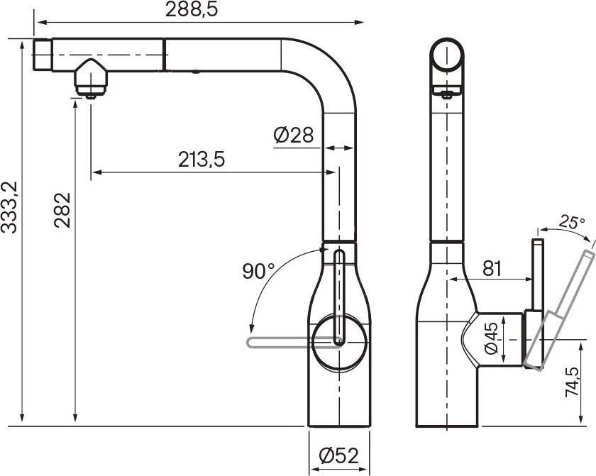 Смеситель Paulmark Vi213105-GM
