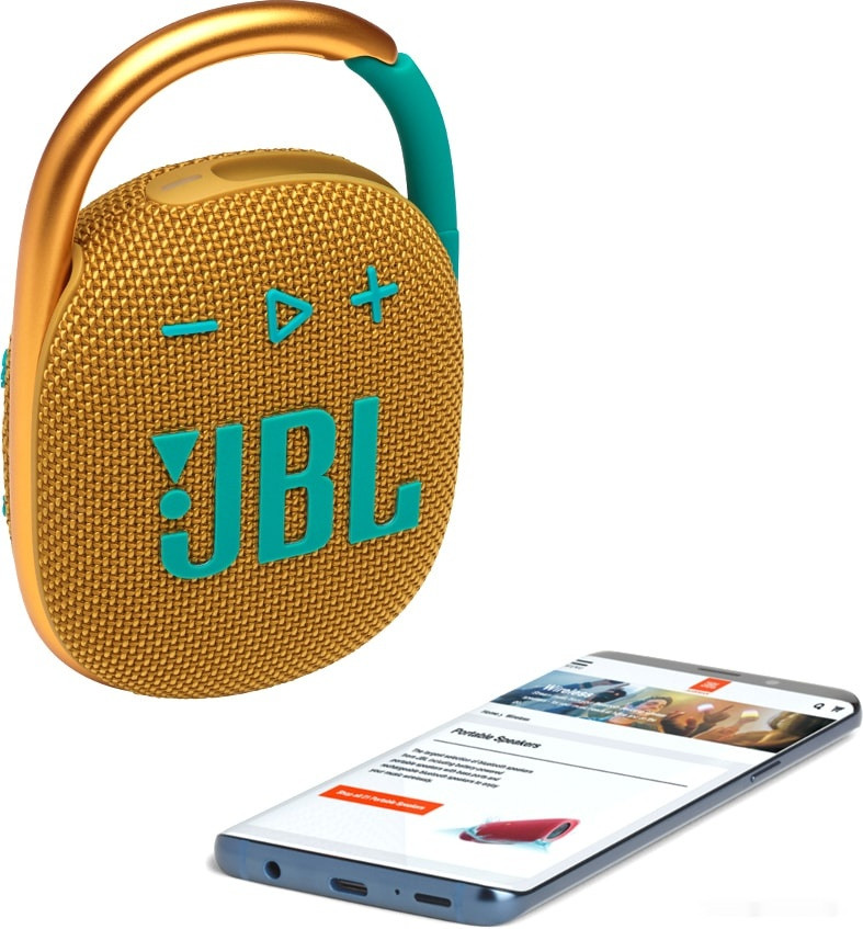 Портативная акустика JBL Clip 4 (желтый)