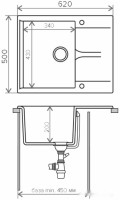 Кухонная мойка Polygran Gals 620 (терракот 307)