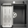 Кухонная мойка Saniteco 5050 PVD (с сифоном, дозатором и коландером)