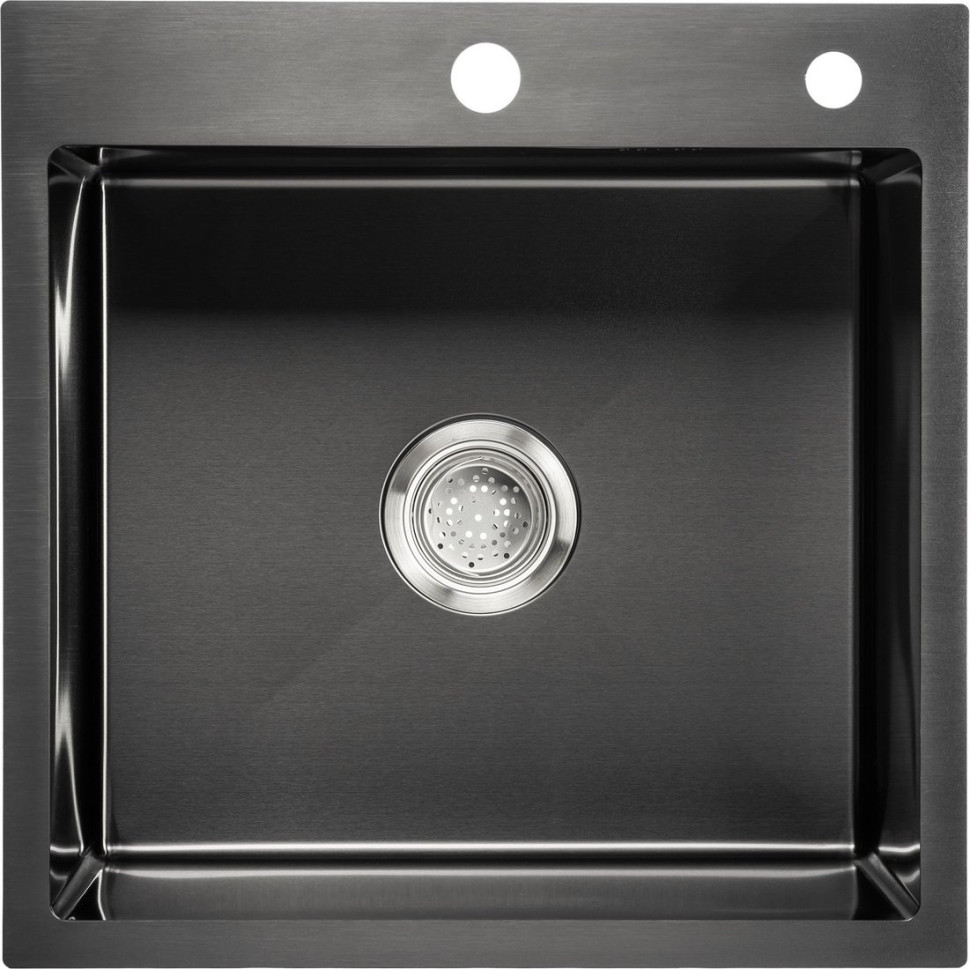 Кухонная мойка Saniteco 5050 PVD (с сифоном, дозатором и коландером)