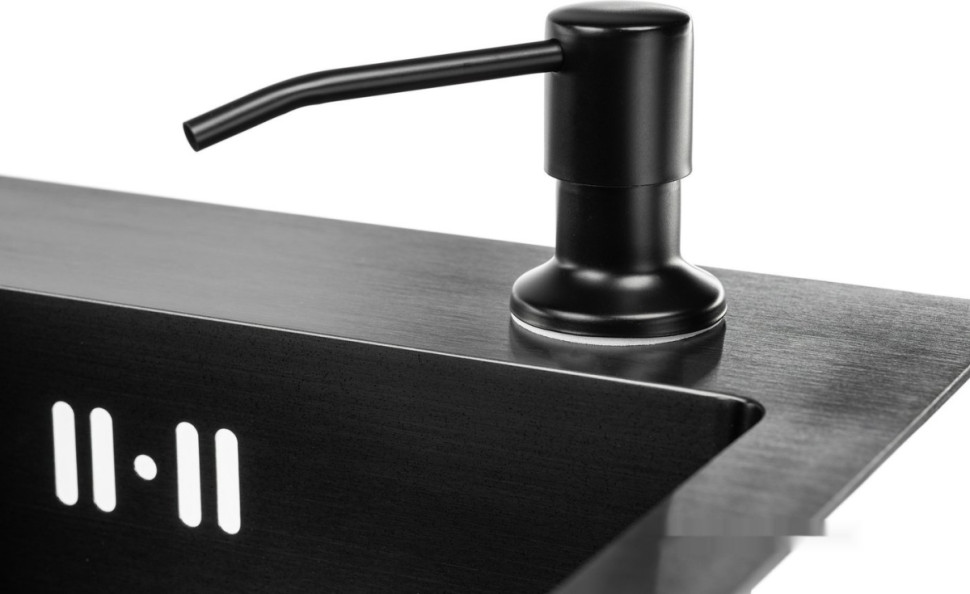 Кухонная мойка Saniteco 5050 PVD (с сифоном, дозатором и коландером)