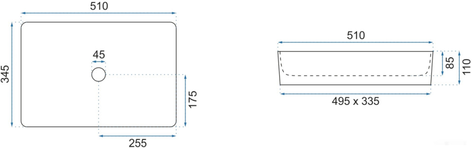 Умывальник Rea Avia U0840