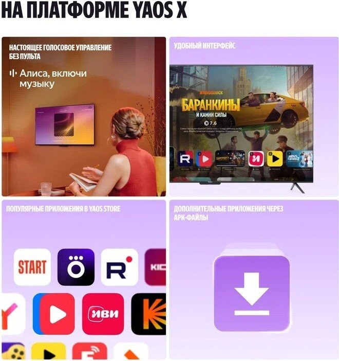 Телевизор Яндекс ТВ Станция Про MiniLED с Алисой 55