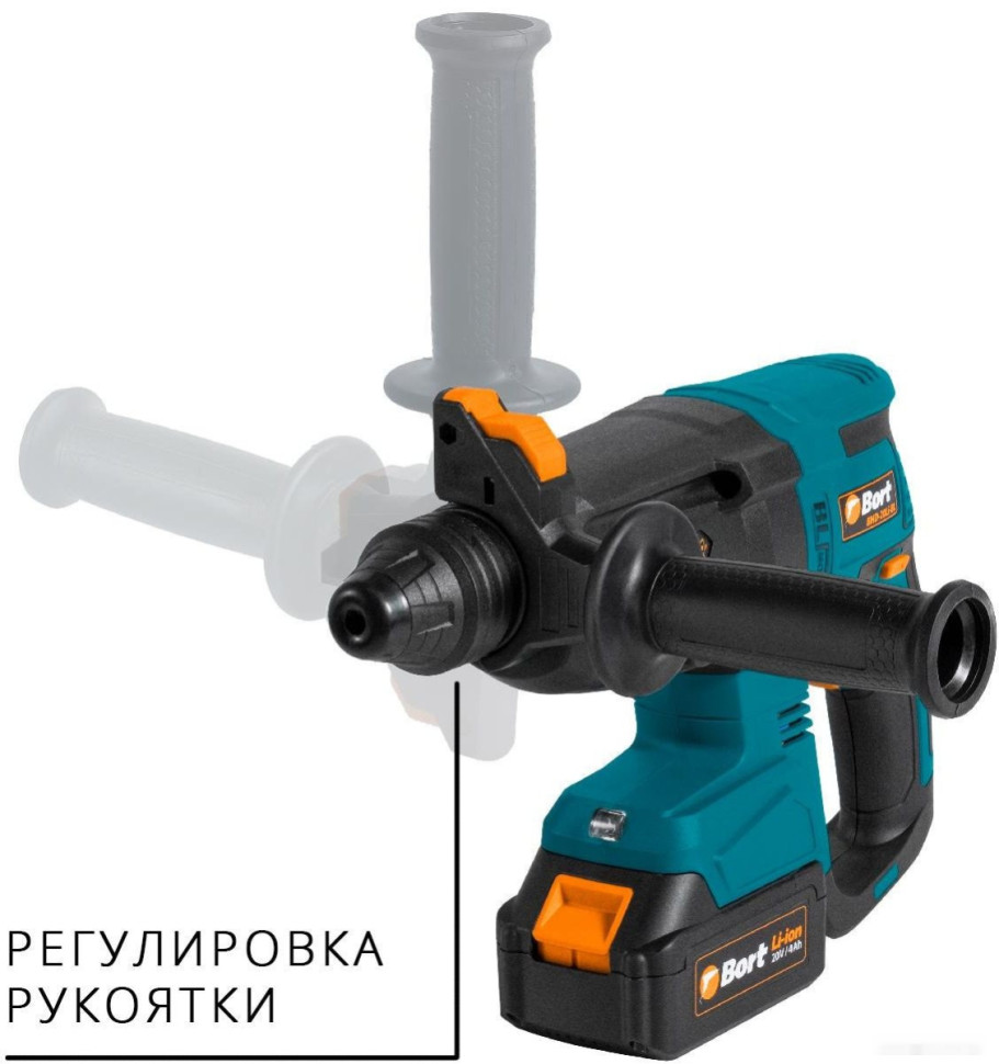 Перфоратор BORT BHD-20LI-BL (с 2-мя АКБ, кейс)