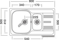 Кухонная мойка Kromevye EX 306 D