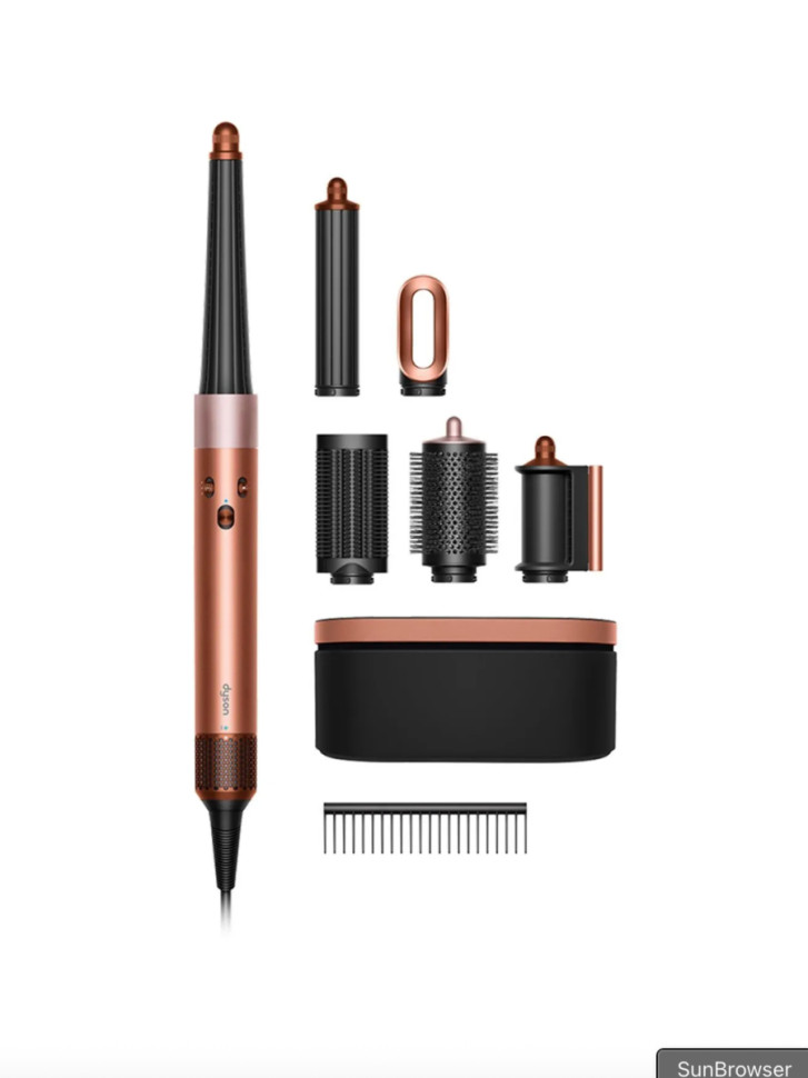 Фен Dyson Airwrap Complete Long HS08 i.d. Straight+Wavy (евровилка, янтарный шелк)