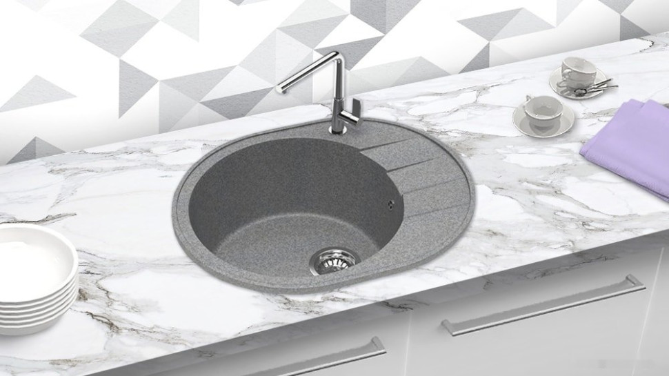 Кухонная мойка Berge BR-6201 (графитовый матовый)