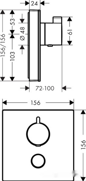 Смеситель Hansgrohe ShowerSelect Highflow 157354000