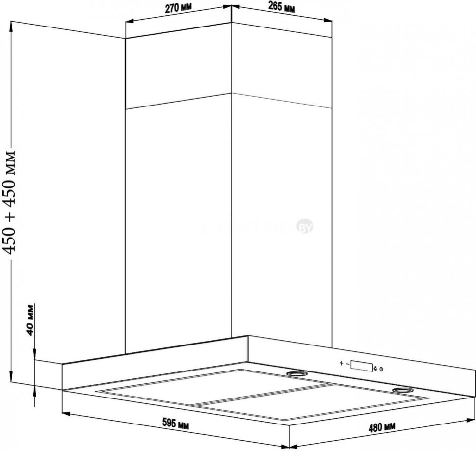 Вытяжка Backer CH60E-MC-L200 Inox BG