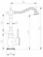 Смеситель Zorg A 305K-BR (античная бронза)