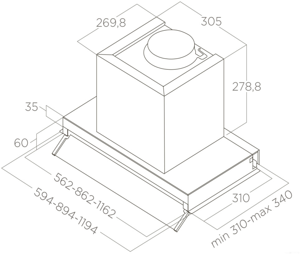 Вытяжка Elica Boxin LX/IX/A/120 PRF0114762A