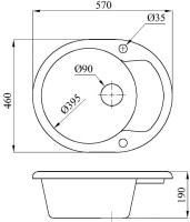 Кухонная мойка БелЭворс Lux L (Серый)