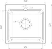 Кухонная мойка GranFest Smart GF-SM430 (Beige)