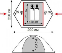 Палатка Tramp Lite Tourist 2 (песочный)