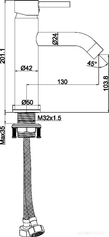 Смеситель Maxonor Pure Life PL1087
