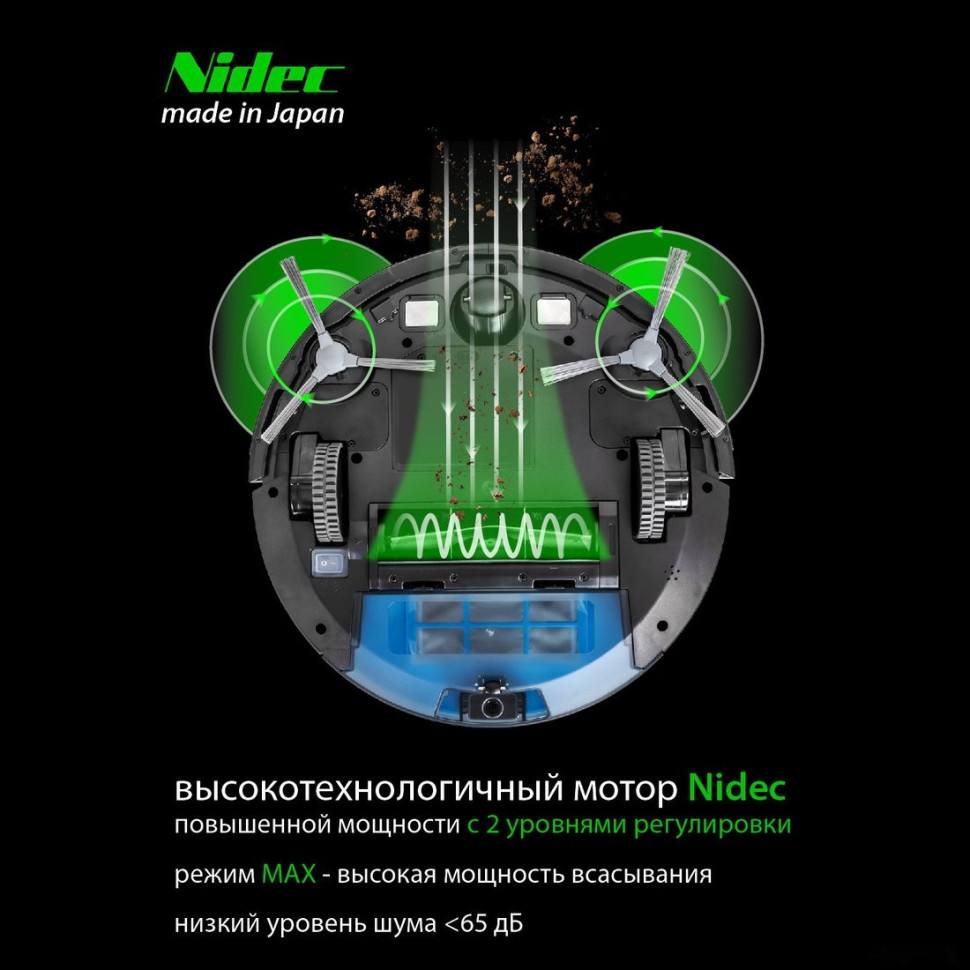 Робот-пылесос Pioneer VC704R (черный)