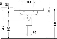 Умывальник Duravit Starck 3 85x48.5 (0304800000)