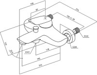 Смеситель Am.Pm Bliss L F5310032 для ванны с душем