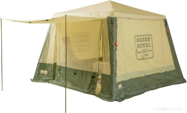 Тент-шатер Camping World Green Hotel Volga 138199 (зеленый/бежевый)