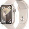 Умные часы Apple Watch Series 9 41 мм (алюминиевый корпус, звездный свет/звездный свет, спортивный силиконовый ремешок M/L)