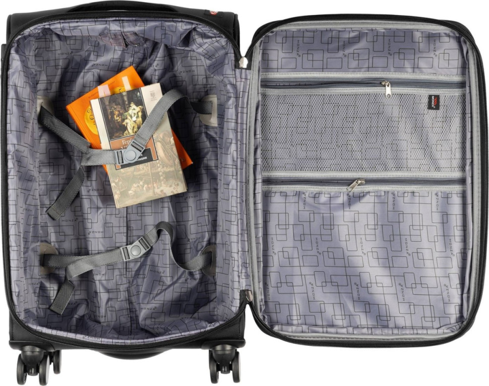 Чемодан Monza 8038# (M, черный)