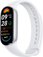 Фитнес-браслет Xiaomi Smart Band 9 (серебристый, с белым силиконовым ремешком, международная версия)