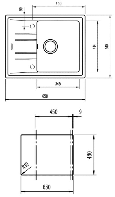 Кухонная мойка Teka Stone 45 S-TG 1B 1D (Topaz)