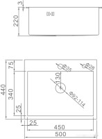 Кухонная мойка Gerhans K35044B (графит)