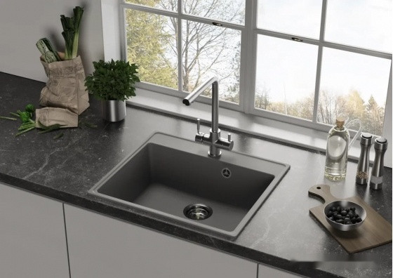 Кухонная мойка Ulgran QUARTZ Forte 580-08 (космос)