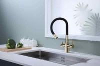 Смеситель Paulmark Salix Sa213419-G (черный/золото)