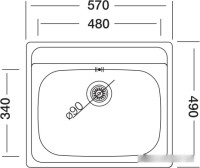 Кухонная мойка Kromevye EX 327 D