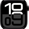 Умные часы Apple Watch Series 10 42 мм (алюминиевый корпус, черный/черный, спортивный силиконовый ремешок M/L)