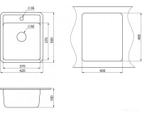 Кухонная мойка Granula 4202 (черный)