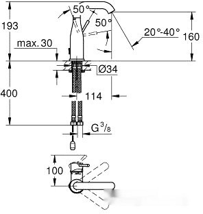 Смеситель Grohe Essence New 23480001