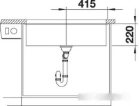 Кухонная мойка Blanco Subline 800-U (антрацит)