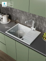 Кухонная мойка Polygran Deka 700 (светло-серый)