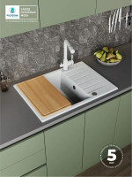 Кухонная мойка Polygran Deka 700 (светло-серый)