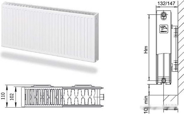 Радиатор Лемакс Compact 22 500x1600