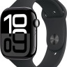 Умные часы Apple Watch Series 10 46 мм (алюминиевый корпус, черный/черный, спортивный силиконовый ремешок M/L)