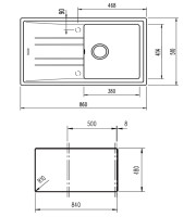 Кухонная мойка Teka STONE 50 B-TG белый (ручной слив)