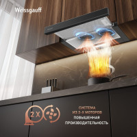 Вытяжка Weissgauff TEL 600 2M Black Glass