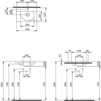 Умывальник Berges Wasserhaus Small 45x31 182008