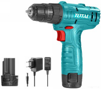 Дрель-шуруповерт Total THKTHP10812 (с 1-м АКБ, кейс, набор оснастки)