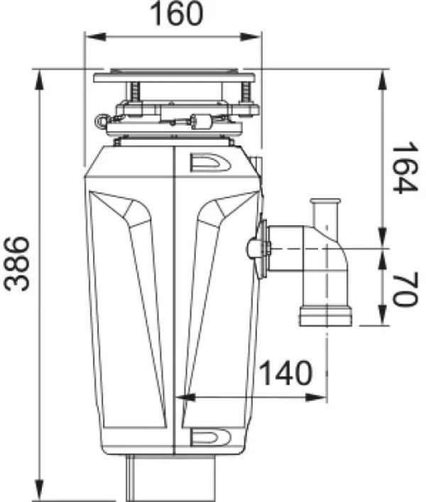Измельчитель пищевых отходов Franke Slim 100 134.0715.095