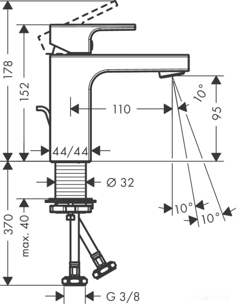 Смеситель Hansgrohe Vernis Shape 71561000