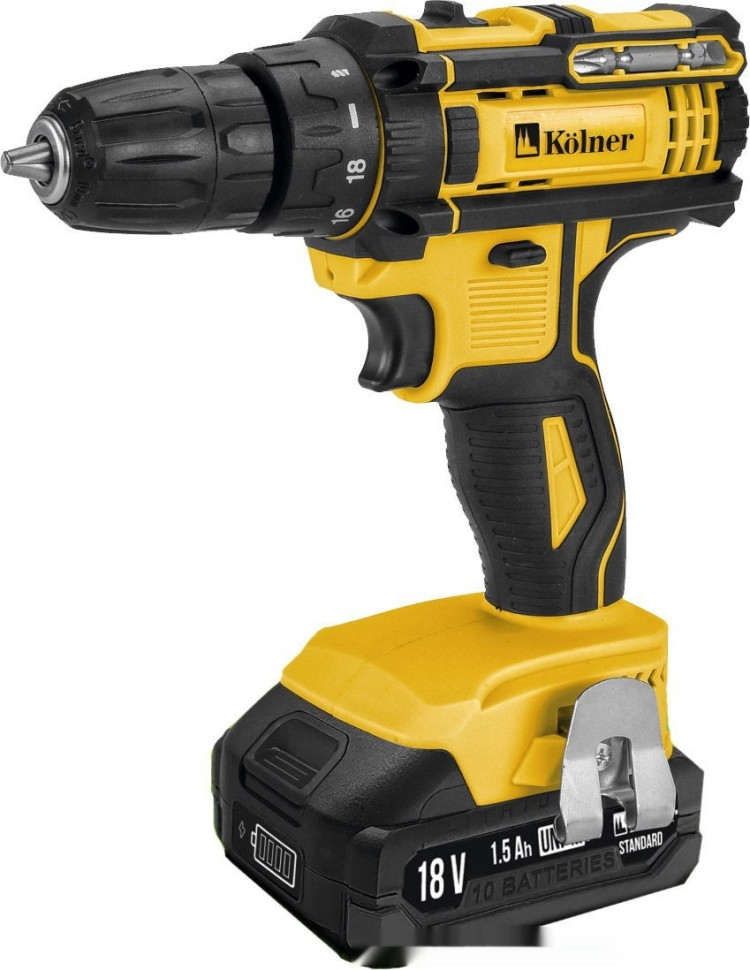 Дрель-шуруповерт Kolner KCD 18LC (с 2-мя АКБ, кейс)