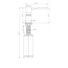 Дозатор для моющего средства Paulmark Kraft D003-BG (брашированное золото)